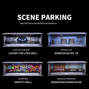 Настраиваемая модель парковки с сюжетной поддержкой для хранения и демонстрации масштабных моделей автомобилей 1:64 из ПВХ - Product Image 2