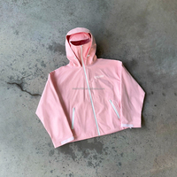 Veste coupe-vent en nylon imperméable personnalisée avec capuche, fermeture éclair de haute qualité, design tendance