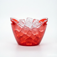 Seau à glace LED personnalisé en plastique 4L à double paroi isolé moderne pour refroidisseur de bière, fûts, fêtes, camping, bar extérieur
