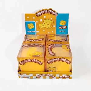 Jouet Squishy en forme de bloc de fromage, en TPR, rempli de farine, à rebond lent, anti-stress, jouet de décompression, unisexe, 14 ans et plus, vente en gros - Product Image 1