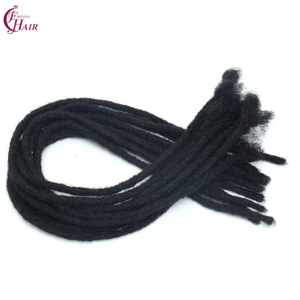 Extensions de dreadlocks au crochet en cheveux humains bouclés 100% naturels noirs FH, faits à la main, style afro crépu - Product Image 3