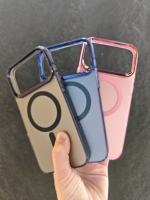 Funda Magnética para Teléfono con Parachoques Rígido IMD de Color Aéreo, Resistente a Arañazos y con Electrochapado para iPhone 17 E 16 15 14 13 12 11 Pro Max