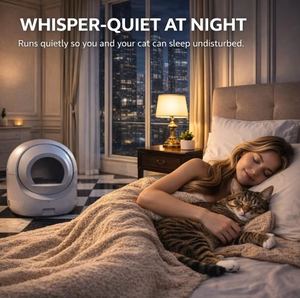 Bac à litière automatique intelligent de grande capacité 70L, contrôlé par application, avec fonction d'auto-nettoyage et contrôle des odeurs pour chats de tous âges - OEM/ODM disponible - Product Image 3