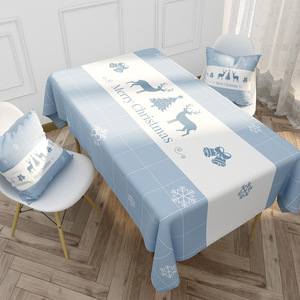 <span class=keywords><strong>Mantel</strong></span> Impermeable de Poliéster con Diseño de Reno <span class=keywords><strong>Azul</strong></span> Nórdico y Letras, para Mesa de Centro, <span class=keywords><strong>Navidad</strong></span>, Feiya 4-2203 - Product Image 1