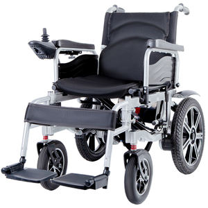 Fauteuil roulant électrique pliable certifié CE ISO avec 2 moteurs à balais en acier au carbone, batterie au lithium 12Ah - Product Image 1