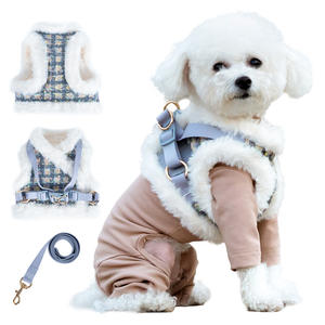 ชุดสายรัดสุนัขแบบตาข่ายไนลอนปรับได้ ระบายอากาศ พร้อมปลอกคอและสายจูงสำหรับลูกสุนัข แมว และสัตว์เลี้ยงขนาดเล็ก ไซส์ <span class=keywords><strong>M</strong></span> มีสินค้าในสต็อก - Product Image 4