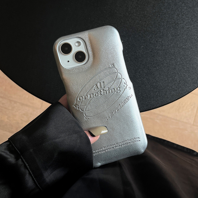 New Spice Girls Fashion Senior Leather Soap Bubbles 3D Silver Leather Phone Case for iPhone 11 13 12 14 Pro Max Plus Cover Coque