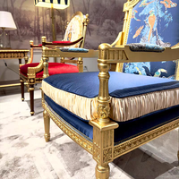 Palais rétro français sculpté lumière luxe tissu chaise de loisirs villa haut de gamme salon style européen canapé simple