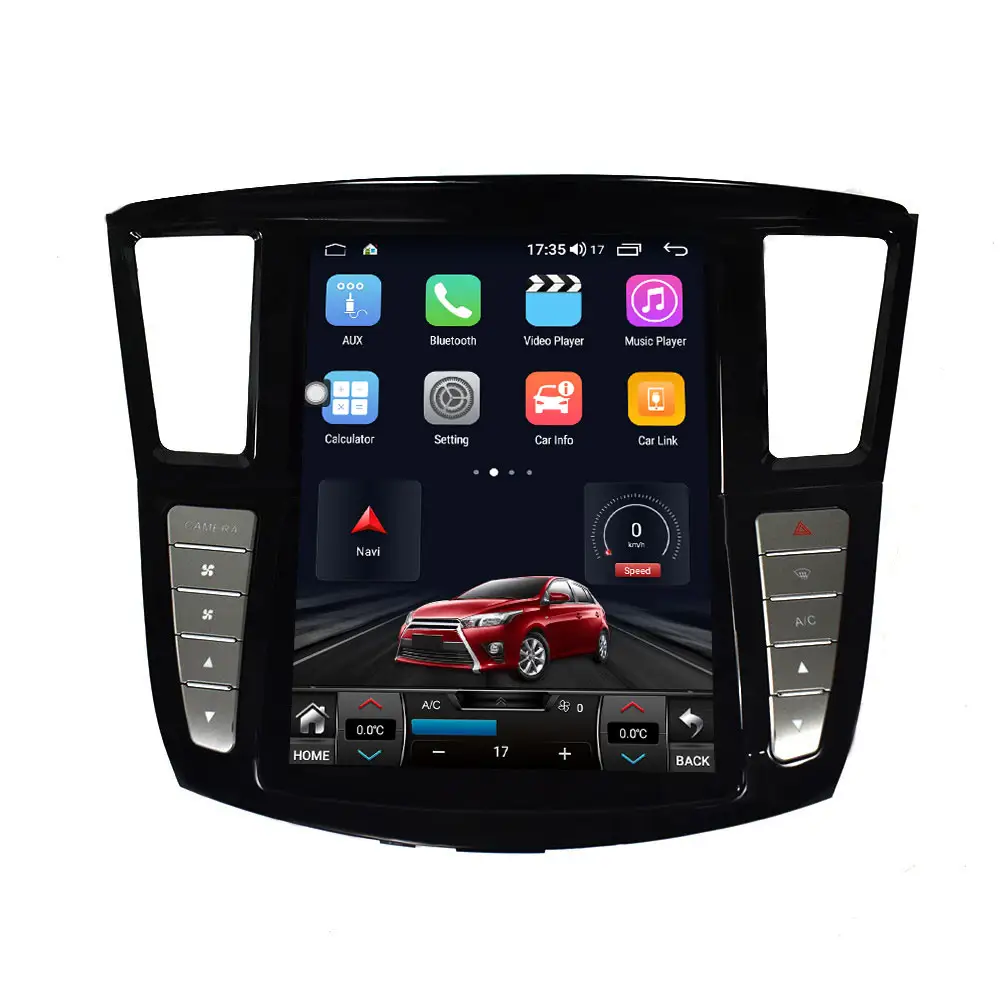12.1 pollici schermo verticale Android autoradio di navigazione GPS stereo Auto per Tesla stile Infiniti QX60 JX35 2012 - 2019