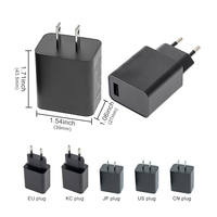 Chargeur USB 5V 1A 2A pour caméra CCTV, prise EU CE GS CB, chargeur USB 5V 500mA 1A 2A 2.5A 2.4A