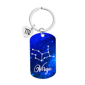 Porte-clés en métal des 12 constellations, cadeaux d'<span class=keywords><strong>astronomie</strong></span> du zodiaque, cadeaux d'anniversaire pour femmes, hommes, adultes, garçons, filles, amateurs d'horoscope - Product Image 4