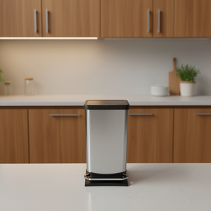 ROTHO Paso Waste Bin 30L Stainless Steel <b>Step</b> Open <b>Kitchen</b> Trash Can - Product Image 3