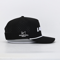 Casquettes de baseball de camionneur d'extérieur à 5 panneaux pour hommes sportifs Motif de broderie 3D Trous laser d'été Chapeau de golf