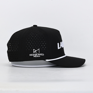 Casquettes de baseball de camionneur d'extérieur à 5 panneaux pour hommes sportifs Motif de broderie 3D Trous laser d'été Chapeau de golf - Product Image 4