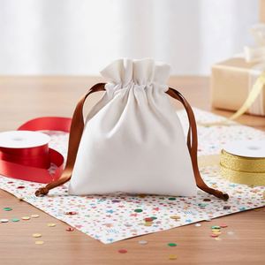 Eco-Friendly Personalized Canvas Cotton <b>Drawstring</b> Bag Recyclable Jewelry Packaging for <b>Bracelets</b> Glasses Grocery Bag - Product Image 1