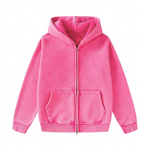 Sweat-shirt à capuche zippé pour homme, couleur unie, en polaire, coupe décontractée, pour l'automne 2027 - Product Image 2