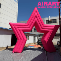 Arche gonflable LED extérieure en forme d'étoile, arche lumineuse pour fêtes de carnaval et événements festifs