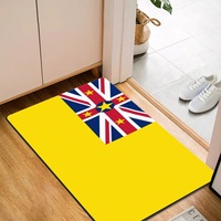 Paillasson antidérapant imprimé drapeau national de Niue 40*60cm, tapis de sol rectangulaire en polyester et caoutchouc pour intérieur et extérieur