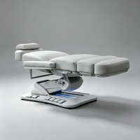 Table de massage électrique moderne à 4 moteurs avec chauffage intégré et commande au pied pour salon, clinique et hôpital