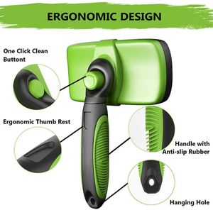 Cepillo de limpieza para perros y gatos Cepillo de pelo para mascotas para arrojar pelo largo y corto Herramienta de Aseo para gatos y perros - Product Image 2