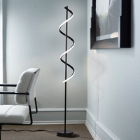 Nouvelle lampe sur pied moderne en aluminium avec design tourbillon unique pour chambre à coucher et salon
