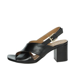 D4422 sandali con tacco in pelle a punta comodo cinturino alla caviglia con lacci alla moda sempreverde per l'estate - Product Image 1