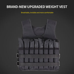 Venta al por mayor logotipo personalizado impreso 10KG peso chaleco gimnasio Unisex entrenamiento grueso Oxford tela ajustable correr caza al aire libre - Product Image 2