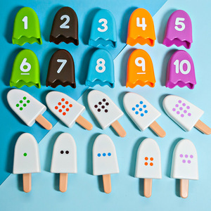 Bambini educazione <span class=keywords><strong>a</strong></span> forma di ghiacciolo <span class=keywords><strong>a</strong></span> corrispondenza del gioco colorato <span class=keywords><strong>matematica</strong></span> digitale apprendimento ghiacciolo giocattolo per bambini Montessori giocattolo set di giocattoli - Product Image 2