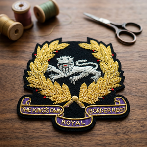 Parche Bordado de Encaje de Alta Calidad THE KINGS OWN, Insignia Circular de Tela para Coser, Diseño de Lujo para Prendas - Product Image 2