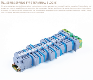 Bornier de rail DIN sans outil 4mm ², 32A 800V pince à ressort-FJ1-4 - Product Image 2
