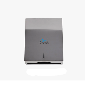 Dispensador de pañuelos de acero inoxidable Dispensador de papel Caja de pañuelos montada en la pared de gran capacidad Venta caliente en acero inoxidable duradero 304 - Product Image 1