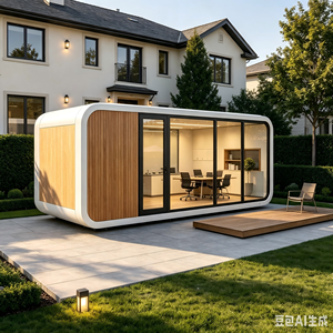 Casa Prefabricada Completa Tipo Cabaña Apple, Móvil y Popular, en Venta, Oficina Portátil Prefabricada de 20 y 40 Pies, Casa Contenedor para Exteriores - Product Image 1