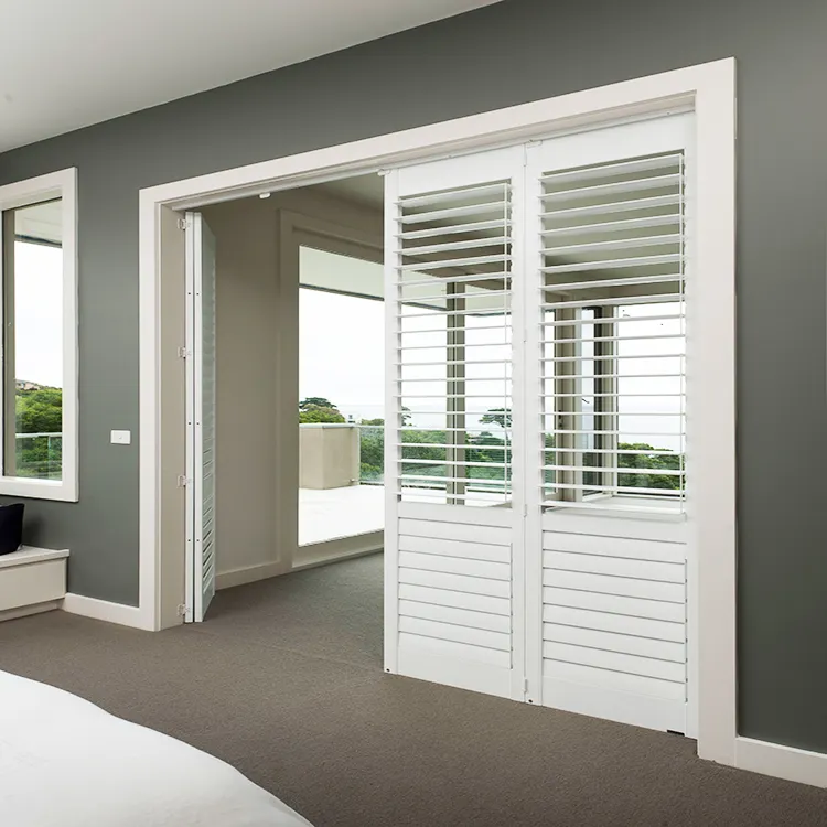 Australia standard China factory directly sliding door shutters Bay window shutters