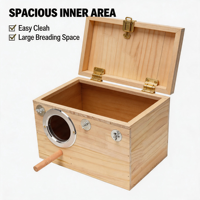 Nichoir vertical en bois pour perroquets, accessoire de cage d'élevage pour conures et perruches grises africaines