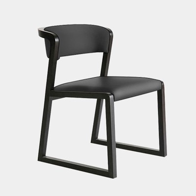 Nordic Solid Wood Armrest Dining Chair with Simple Modern Leisure Backrest Genuine Leather Home Meeting Bar Computer Desk Chair
