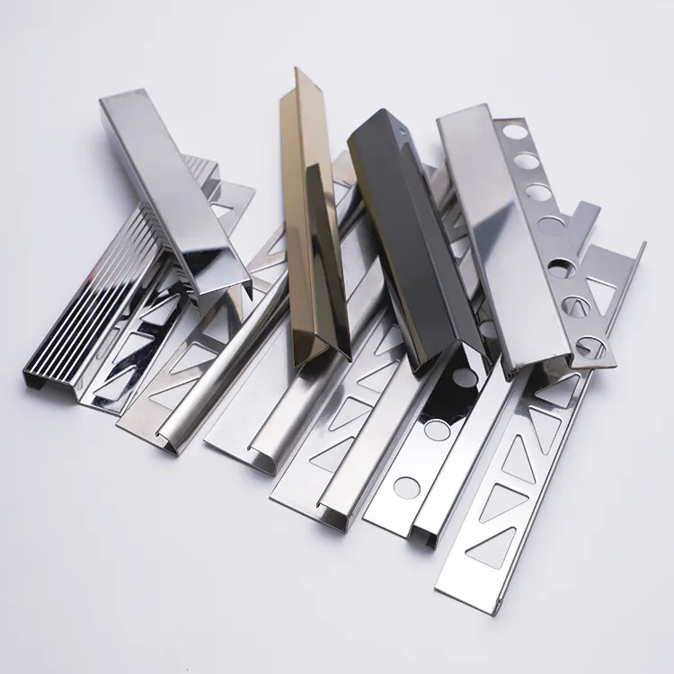 Аксессуары для плитки Foshan NiuYuan, эксклюзивные металлические настенные Угловые кромки, отделка для плитки из нержавеющей стали для профиля плитки