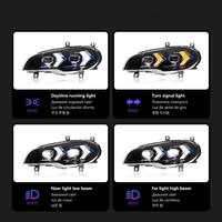 Projecteurs LED laser bicolores pour BMW X6 E71 2007-2013, feux de jour blancs et jaunes, pièces de rechange pour phares avant