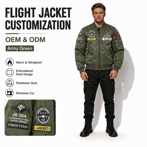 Men's Plus Size Customizable <strong>Denim</strong> Bomber <strong>Jacket</strong> Casual Crew Neck Waterproof Breathable Eco-Friendly Cotton <strong>Liner</strong> for Autumn - Product Image 4