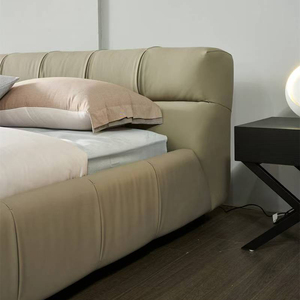 Lujosos muebles de dormitorio completo 2025, superventas, diseño moderno, cama doble suave de cuero Extra grande - Product Image 5