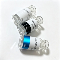 Étiquettes d'emballage de flacons avec logo personnalisé, autocollants texturés inviolables, directement de l'usine, pour flacons de recharge de produits chimiques de laboratoire de 3 ml