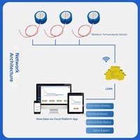 Sensor Suhu Nirkabel Presisi Tinggi NTC/PT100 Akurasi 0.5 Khusus untuk Motor Otomotif dan Stasiun Pengisian Daya EV