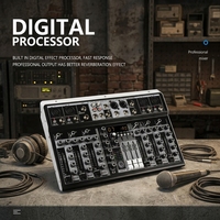 Console audio professionnelle 4 mono + 4 stéréo avec processeur numérique intégré et effets DSP pour contrôleur de scène et mixeur DJ