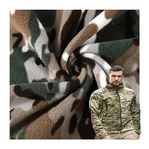 Tissu en polyester 100% polaire imprimé de camouflage doux personnalisé à bon prix pour veste
