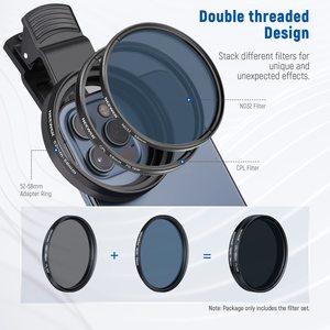 Kit de filtres d'objectif pour smartphone 2 en 1, vente en gros d'usine, Neewer 58 mm, pour <span class=keywords><strong>iPhone</strong></span> 15, 14 Pro, 13, 12, <span class=keywords><strong>11</strong></span> et appareils photo numériques - Product Image 3