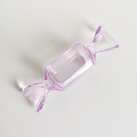 Petite boîte de rangement en plastique en forme de bonbon pour dragées, bagues, boucles d'oreilles, cadeaux de fête prénatale, boîte en forme de bonbon
