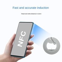 Étiquette électronique NFC, autocollant adhésif encastré, puce NTAG213/Ntag215, étiquette en PVC anti-contrefaçon