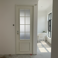 Porte de patio moderne en aluminium et verre, simple, en verre trempé, étanche, manuelle, peu encombrante, à charnières, sans rail, sur mesure, pour supermarché
