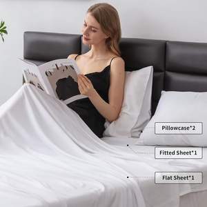 ชุดเครื่องนอนชุดเครื่องนอนผ้าปูเตียงชุดเครื่องนอนเส้นใยไม้ไผ่ที่100% จากธรรมชาติปลูกตามธรรมชาติ - Product Image 3