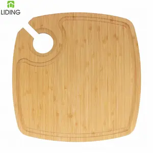 Bamboo Appetizer Tray mit Glass Cup Party Plate mit Cup Holder