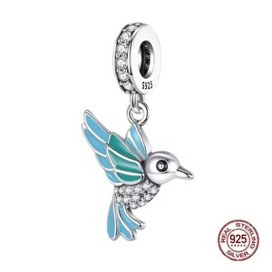 <span class=keywords><strong>925</strong></span> Plata loro pájaro colgante cuenta adecuada para mujeres 3mm Original pulsera collar DIY joyería de alta calidad regalo - Product Image 6